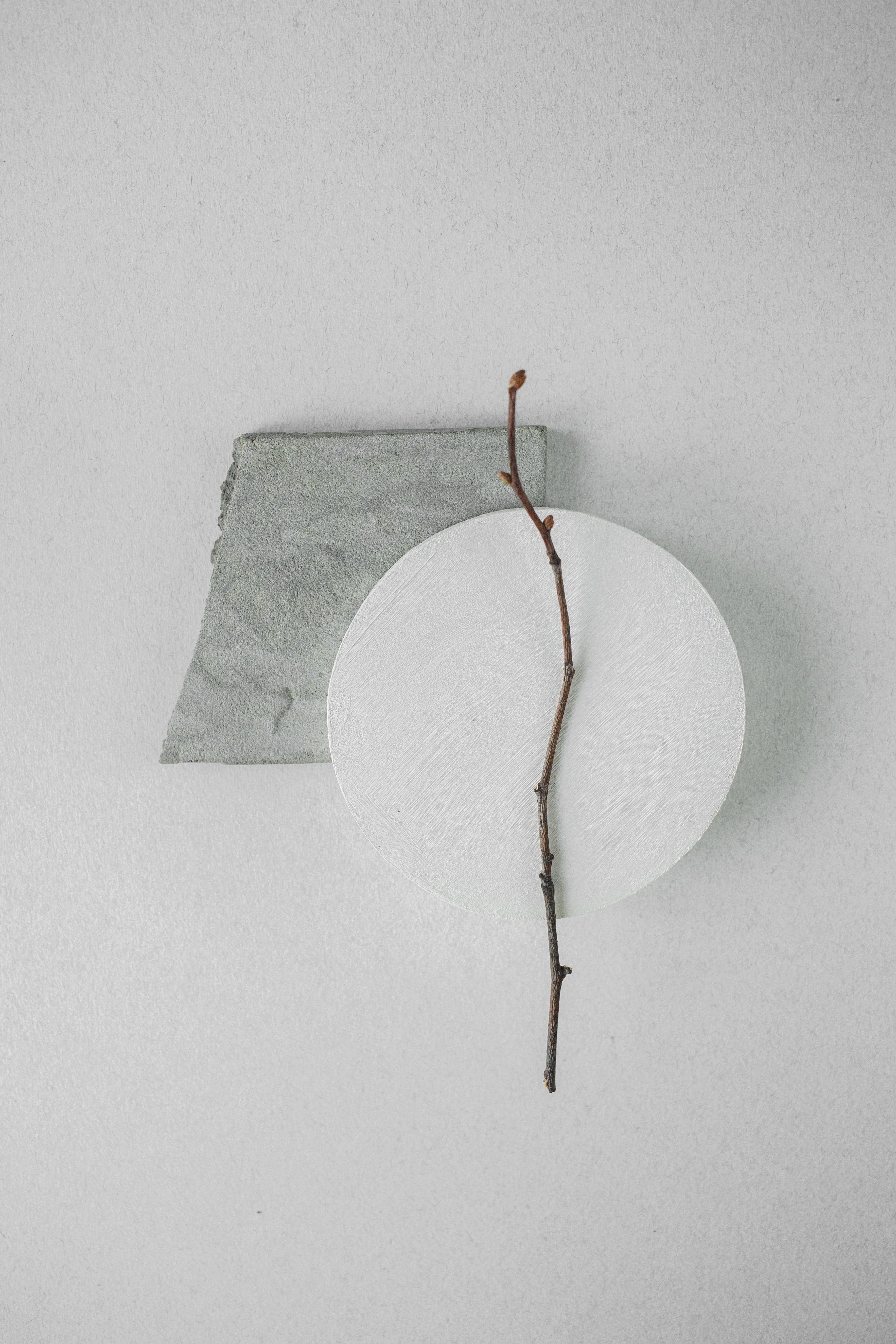  image of layered elements like a piece of tile and nature